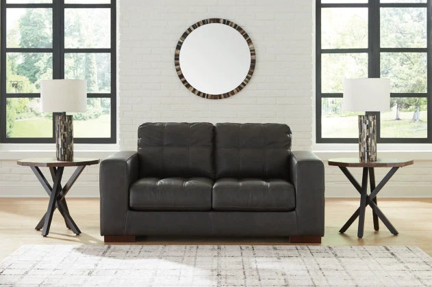 Luigi Leather Loveseat