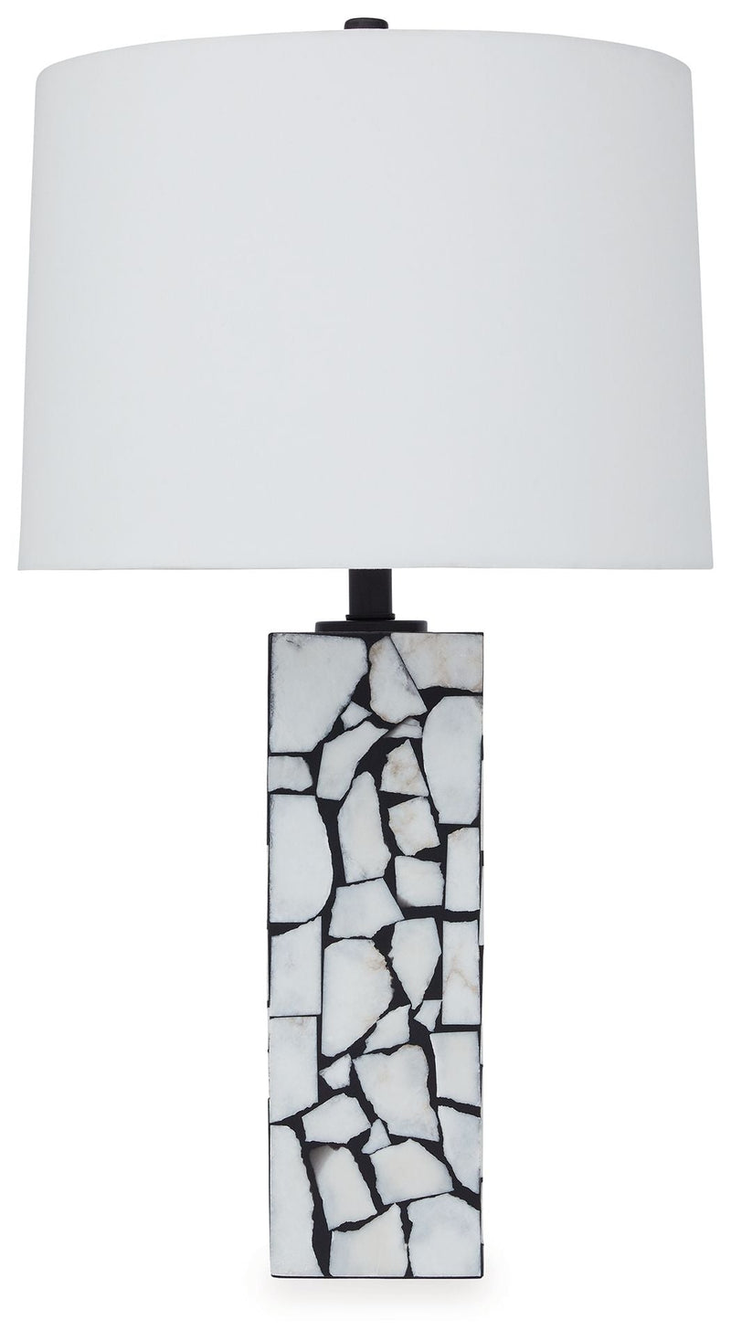 Macaria - Marble Table Lamp - White / Black