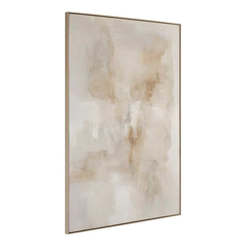 Remedy - Hand Painted Modern Canvas - Brown / Gray / White / Woodtone