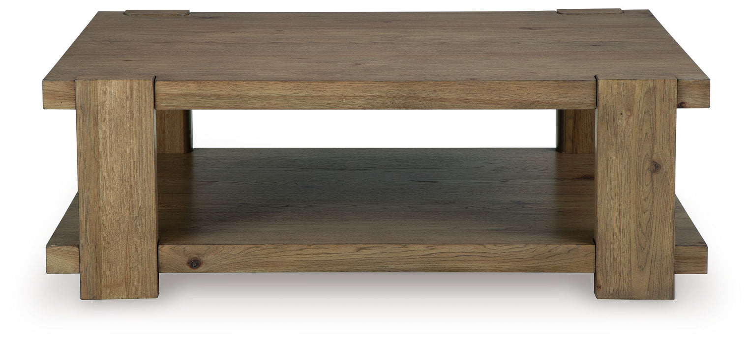 Flangren - Rectangular Cocktail Table - Light Brown