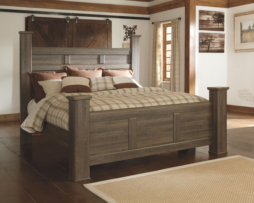 Juararo Dark Brown Poster Bed