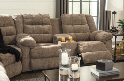 Workhorse Reclining Loveseat with Console