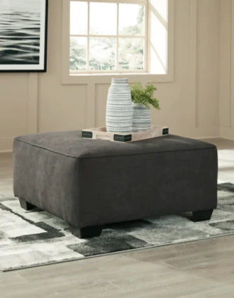 Lucina Oversized Accent Ottoman - Charcoal