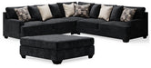 Lavernett 3-Piece Sectional and Oversized Ottoman