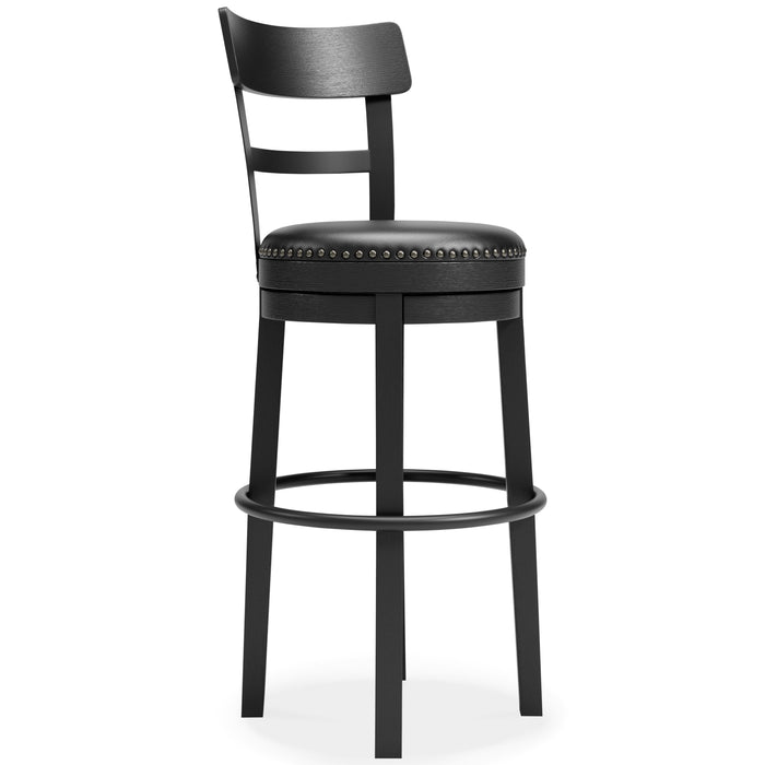 Valebeck Tall upholstered Swivel Barstool 1/CN