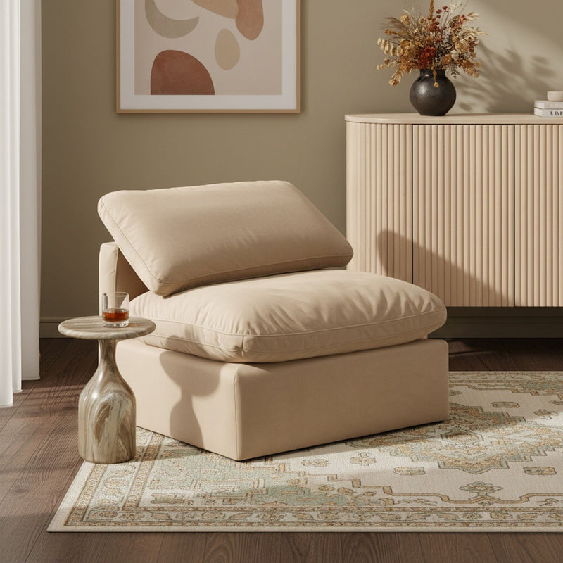 Indulge - Velvet Armless Chair