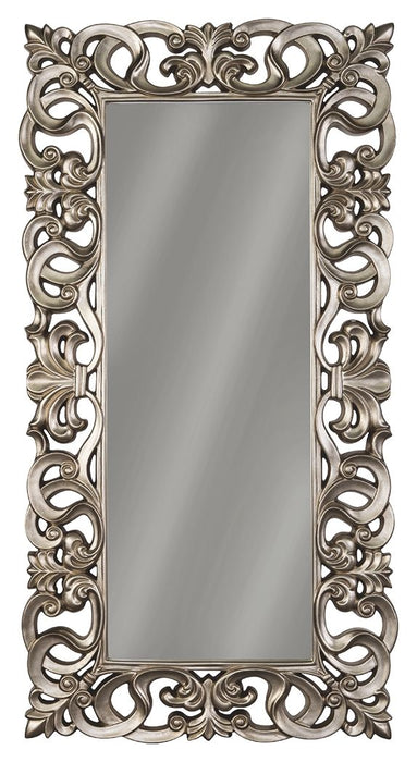 Lucia - Floor Mirror - Antique Silver Finish