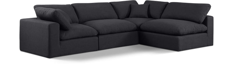 Comfy - 4 Piece Linen Fabric Modular Armless Sectional