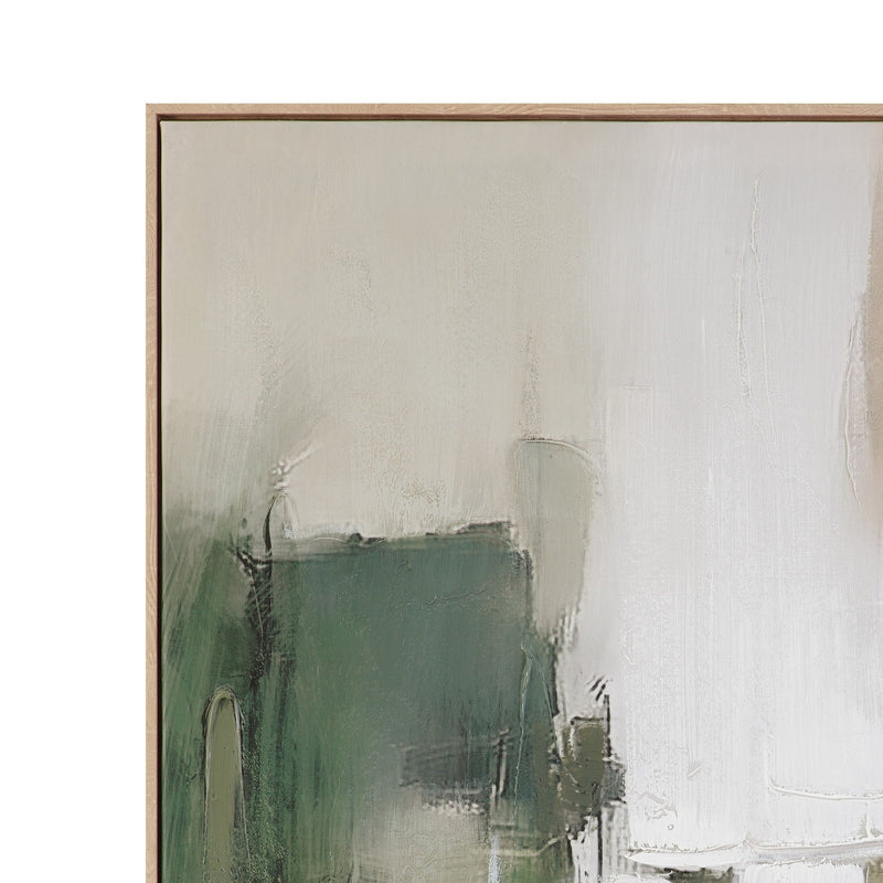 Verdant Horizon I Framed Canvas - Green