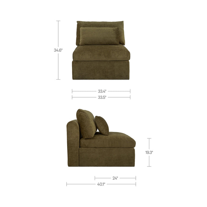 Swift - Slipper Chair - Dark Green