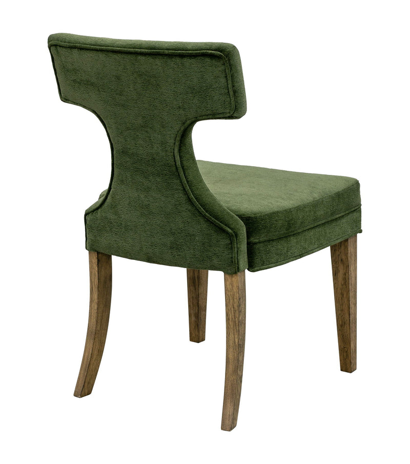 Oliver - Dining Chair (Set of 2) - Moss Green / Rustic Brown