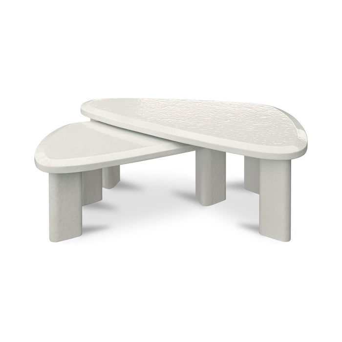 Sophie - Outdoor Nesting Table Set - Cream Lacquer / Beige