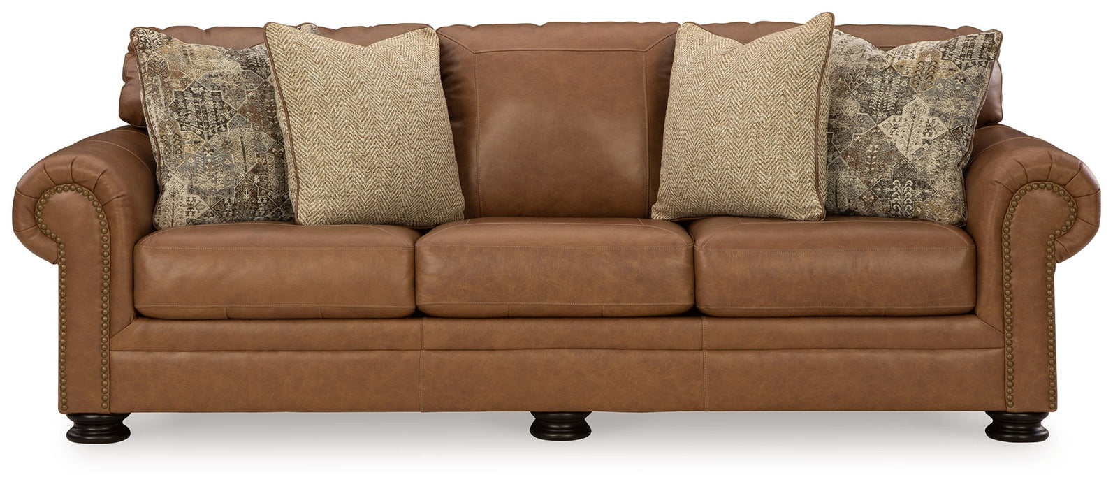 Carianna Leather Queen Sofa Sleeper - Caramel