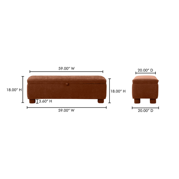 Ichigo - Storage Bench - Deep Orange