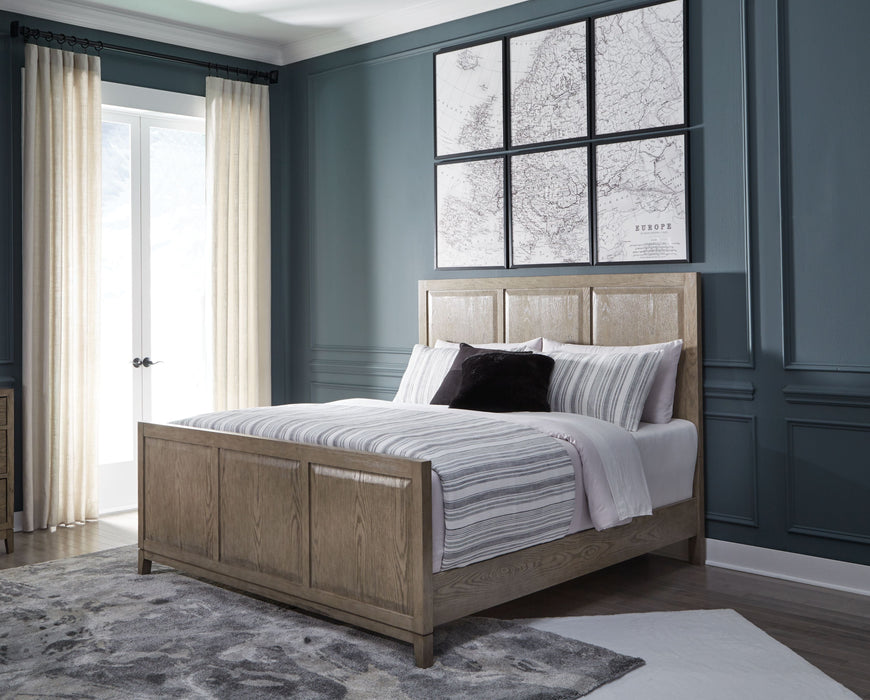 Chrestner Gray Panel Bed - Queen