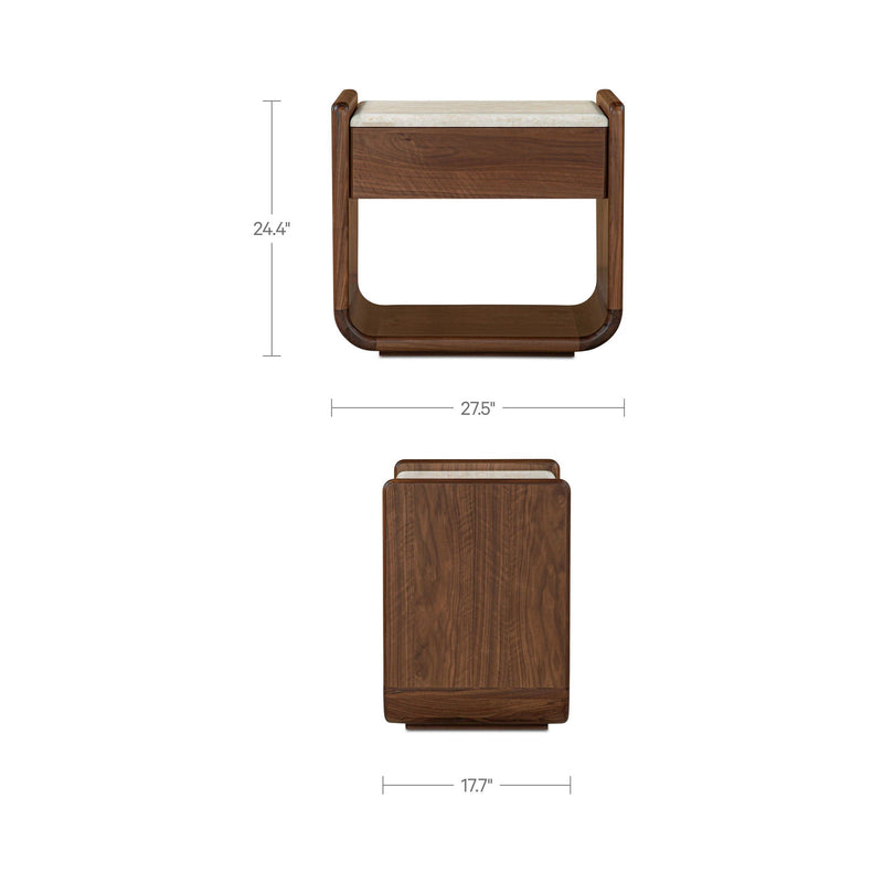 Enns - Nightstand - Dark Brown