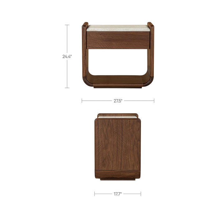 Enns - Nightstand - Dark Brown