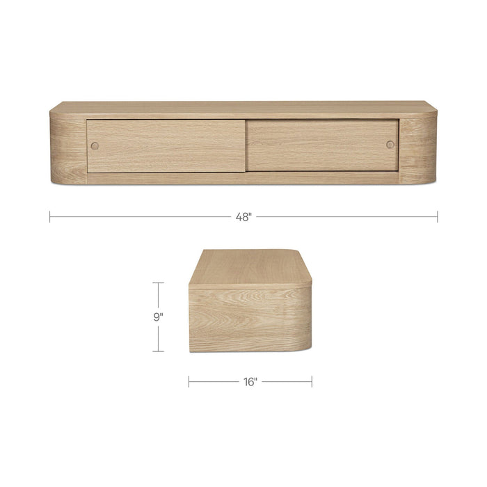 Round - Off Floating Console Table - Natural