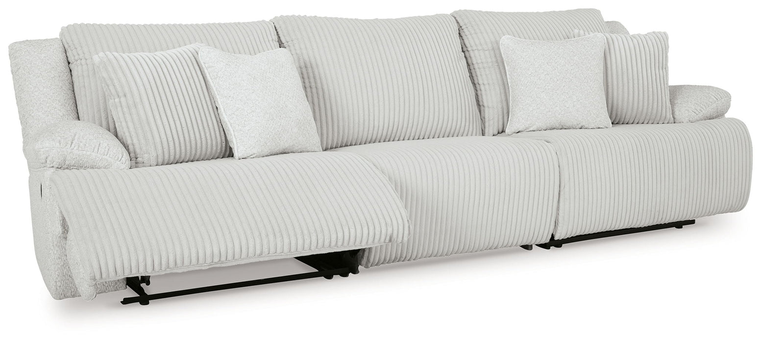 Top Tier - 3-Piece Sectional Sofa With RAF And LAF Recliner - Alloy