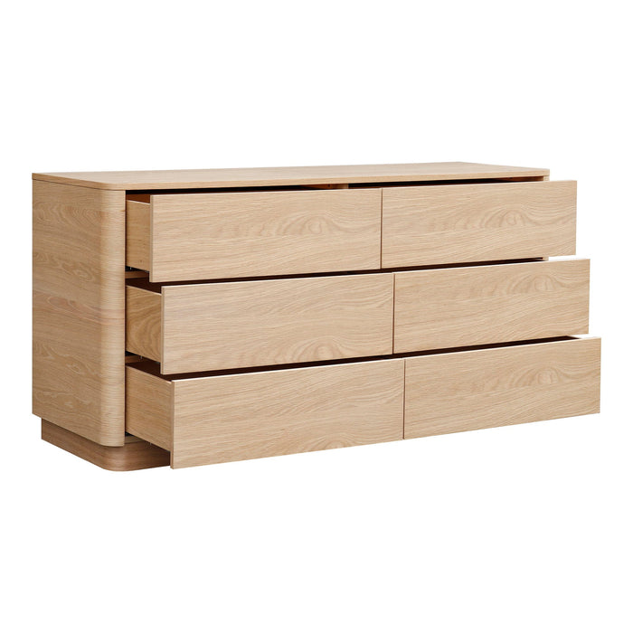 Round Off - Dresser - Beige / Oak