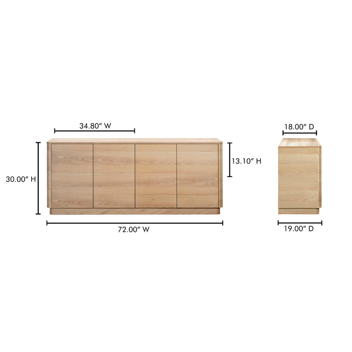 Round Off - Sideboard - Light Brown / Oak