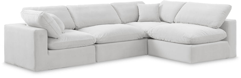 Comfy - 4 Piece Velvet Modular Armless Sectional