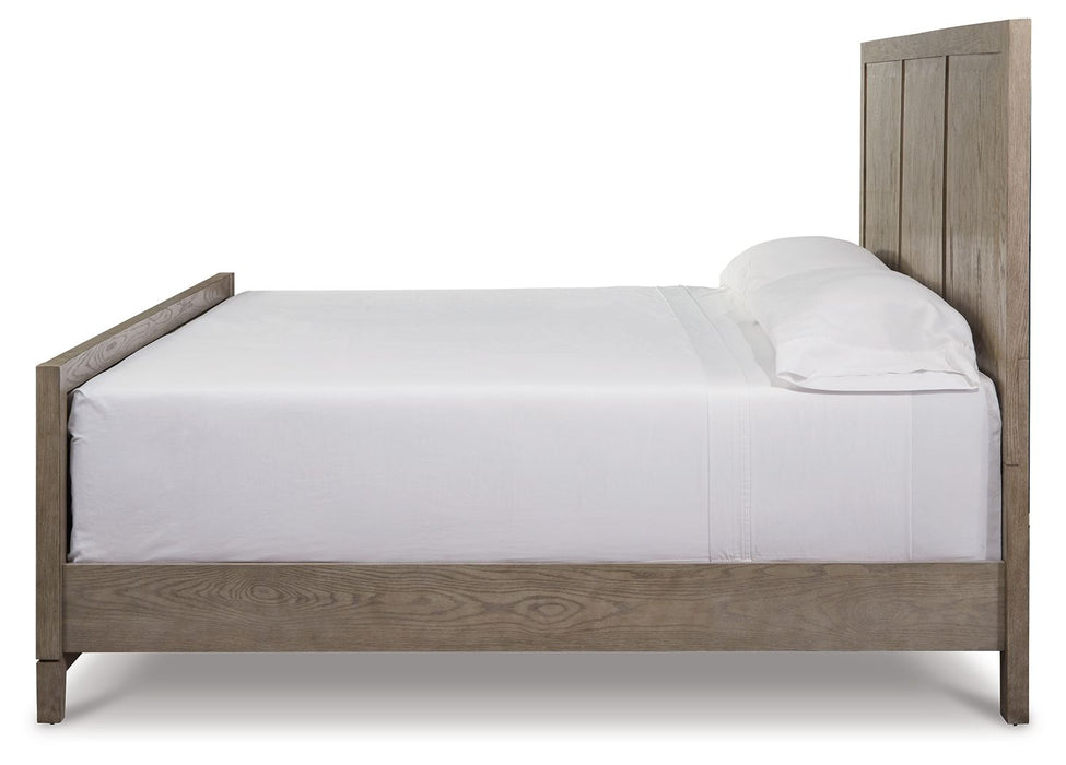 Chrestner Gray Panel Bed - King