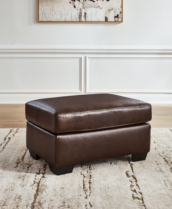 Santorine - Ottoman - Leather Match - Dark Brown