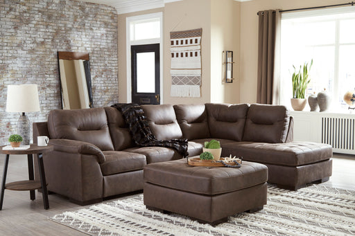 Maderla 2pc Sectional LAF Sofa with RAF Corner Chaise - Walnut - Furniture Depot (6675004129453)