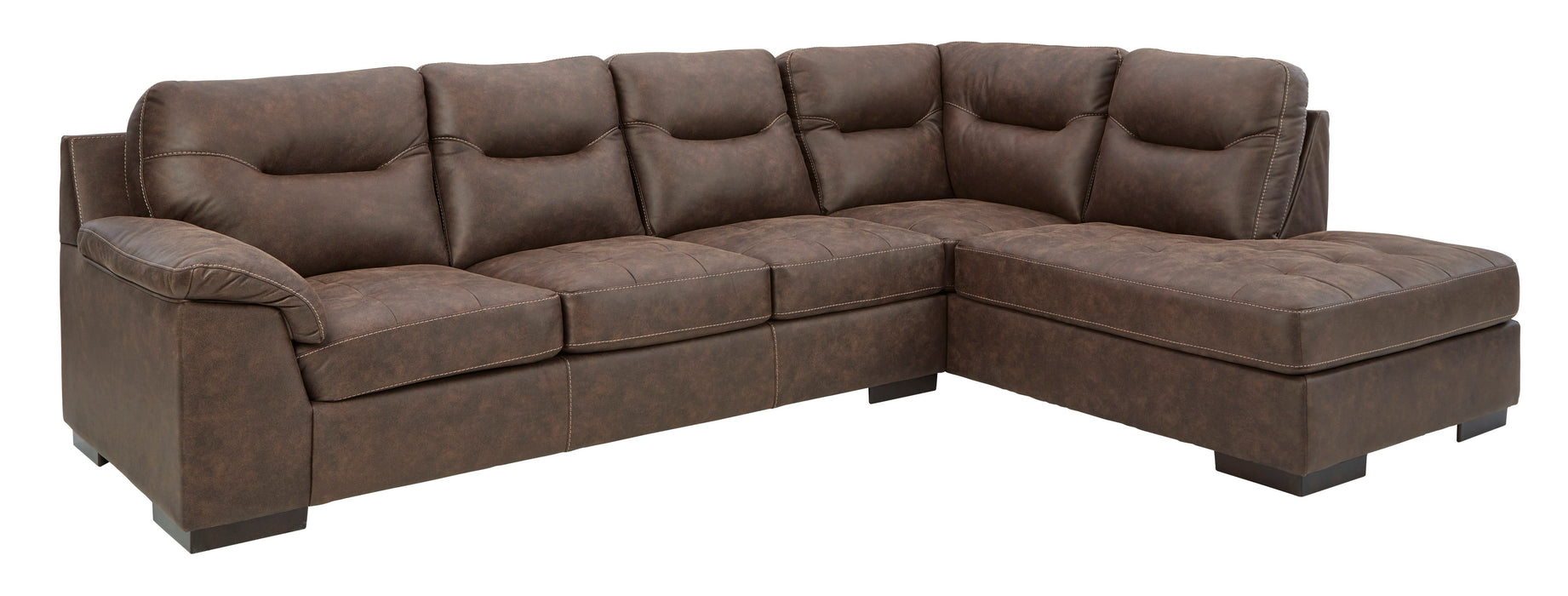 Maderla 2pc Sectional LAF Sofa with RAF Corner Chaise - Walnut - Furniture Depot (6675004129453)