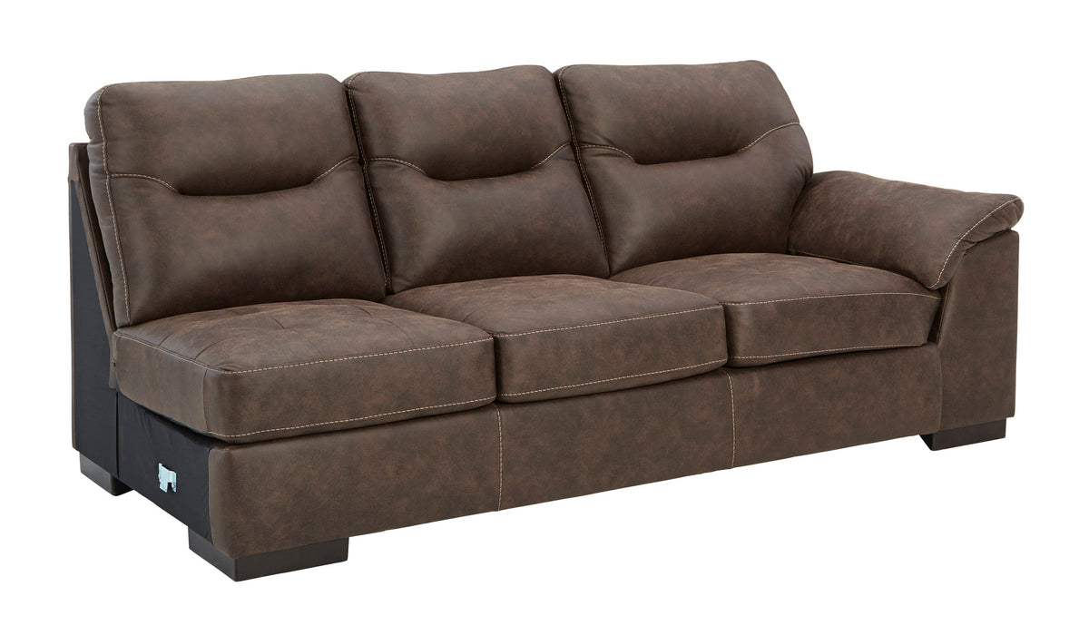 Maderla 2pc Sectional RAF Sofa with LAF Corner Chaise - Walnut - Furniture Depot (6674999247021)