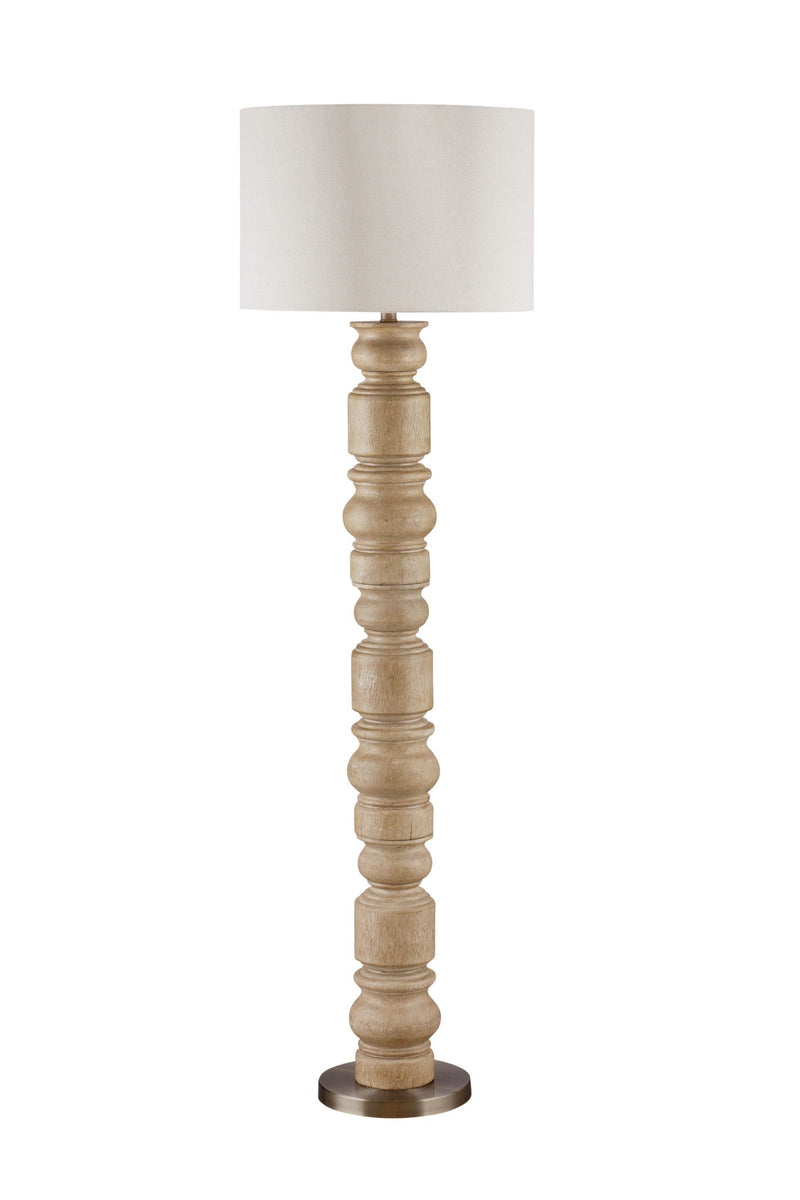 Helford - Floor Lamp - Light Brown / White