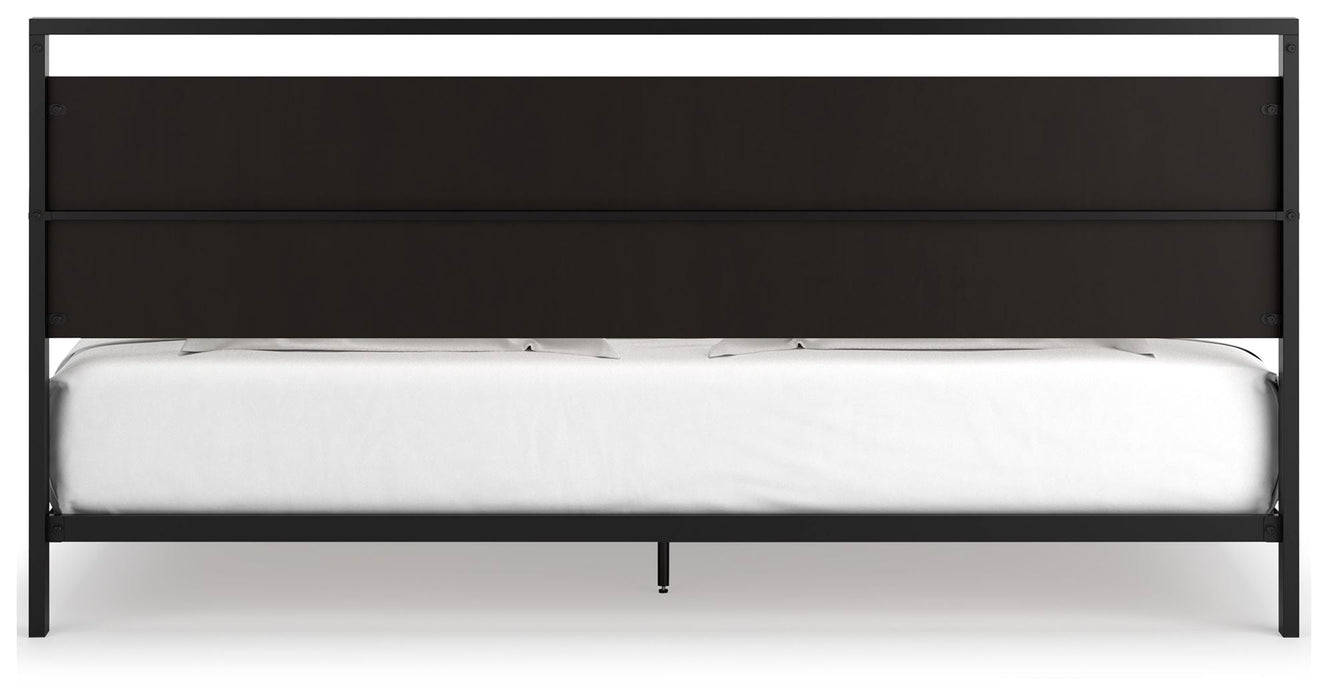 Dontally Gray / Black Platform Bed - King