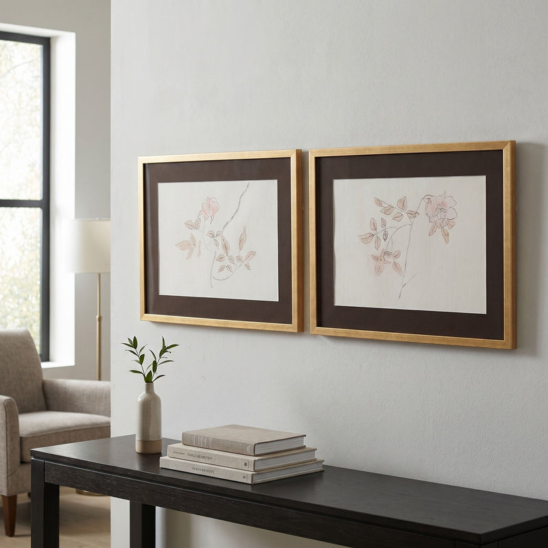 Delicate Rose I Framed Print - Cream