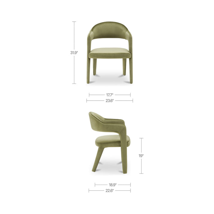 Martens - Dining Chair Velvet - Green