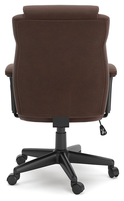 Corbindale Home Office Swivel Desk Chair - Brown/Black