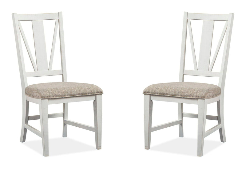 Heron Cove - Dining Side Chair With Upholstered Seat (Set of 2) - Chalk White