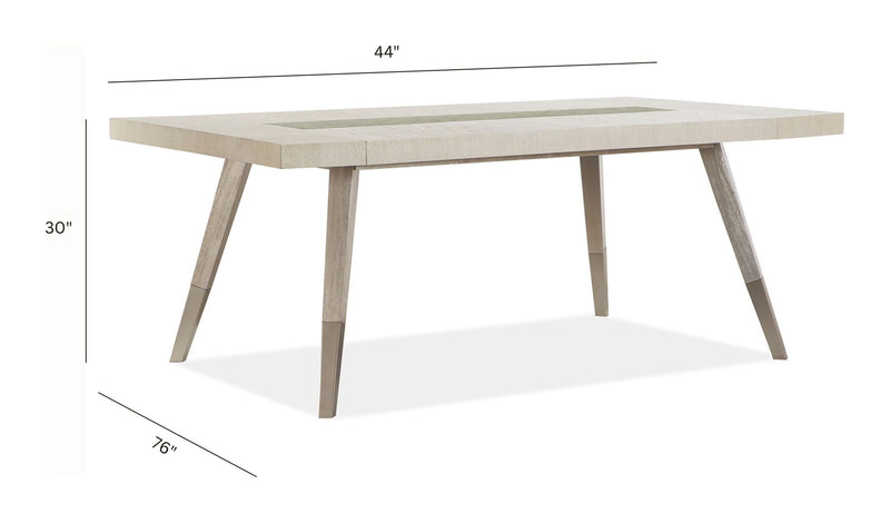 Lenox - Rectangular Dining Table - Warm Silver