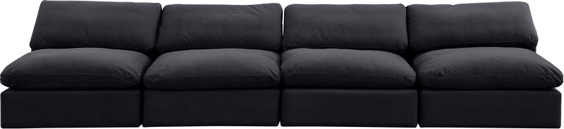 Comfy - Velvet Modular Armless Sofa 4 Seats
