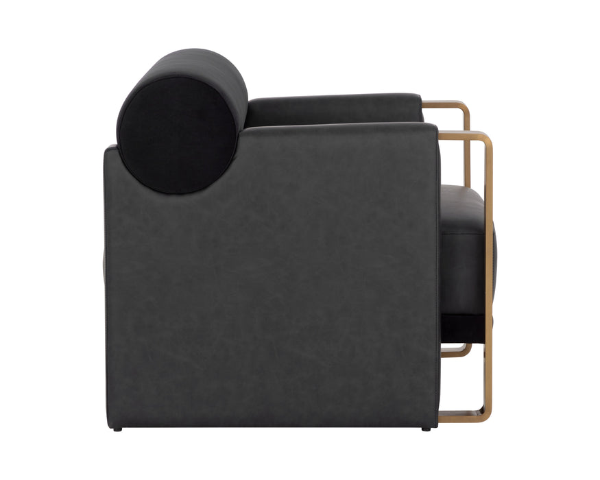 Edgar Lounge Chair - Bravo Black / Abbington Black