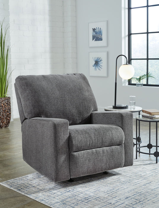 Rannis - Rocker Recliner - Fabric - Pewter