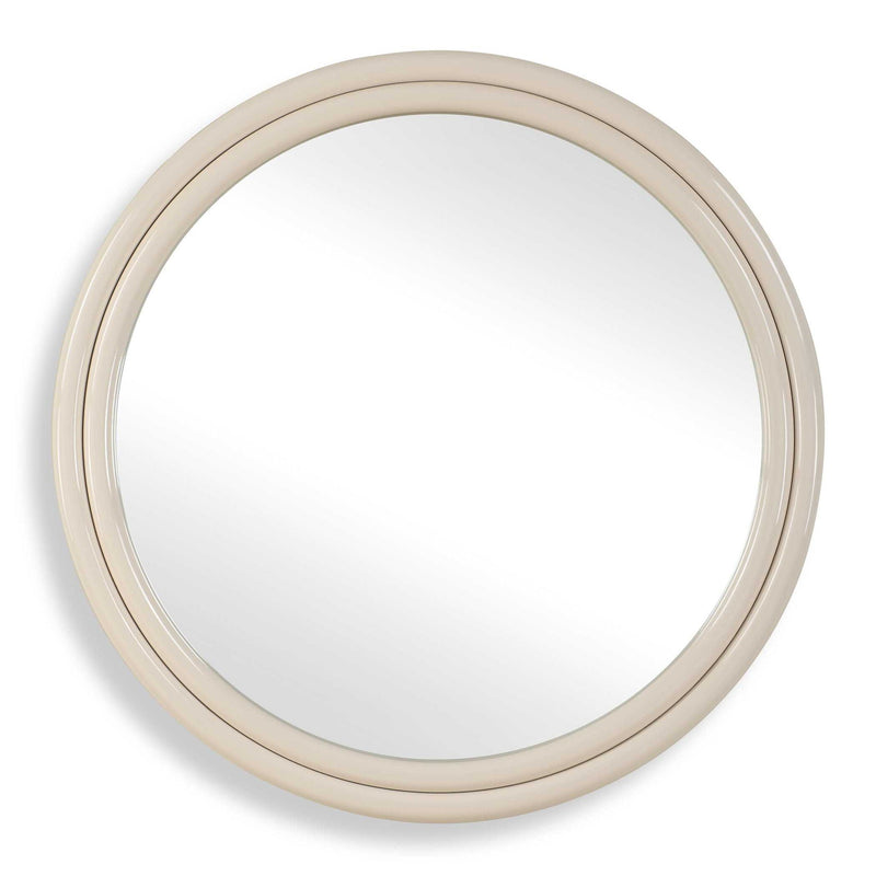 Florian - Warm White Round Mirror - White