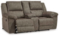 Laresview - Dbl Reclining Loveseat with Console - Fossil