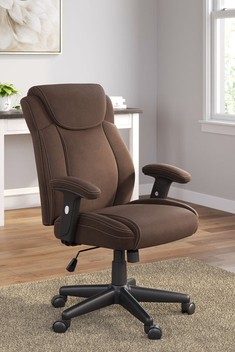 Corbindale Home Office Swivel Desk Chair - Brown/Black