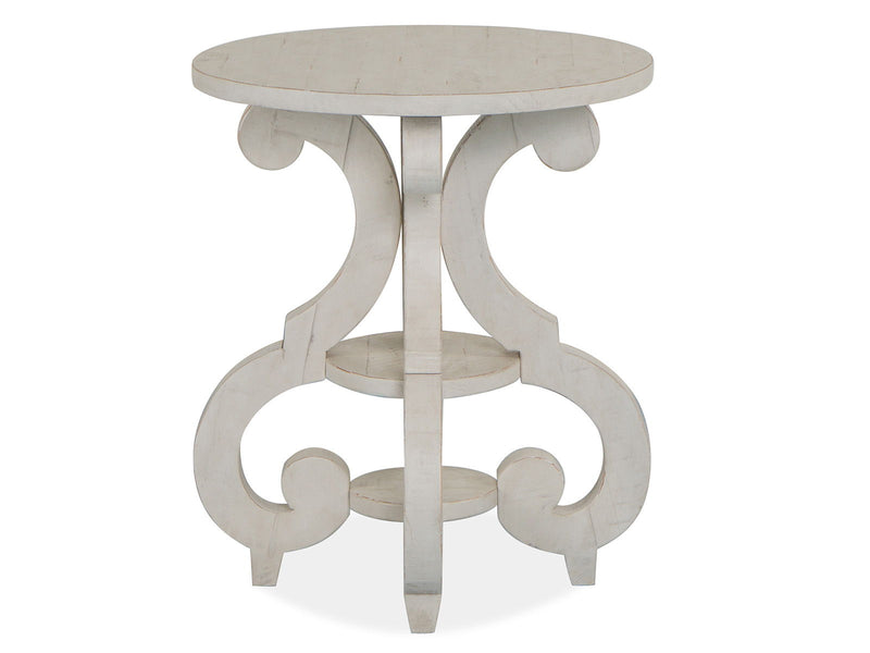 Bronwyn - Round Accent Table - Alabaster