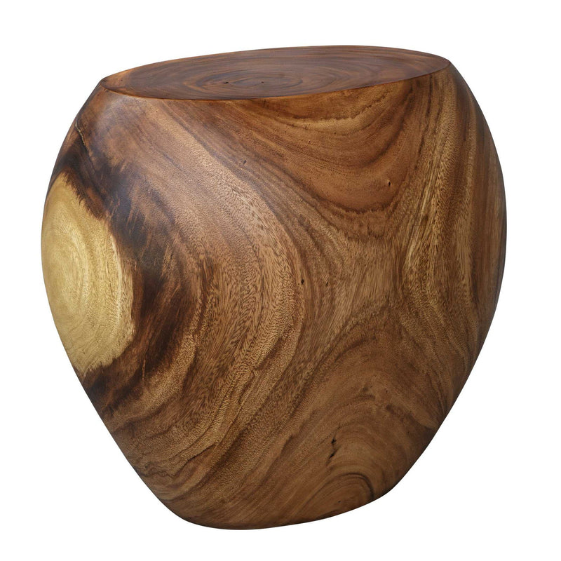 Lomas - Solid Wood Accent Stool - Dark Brown