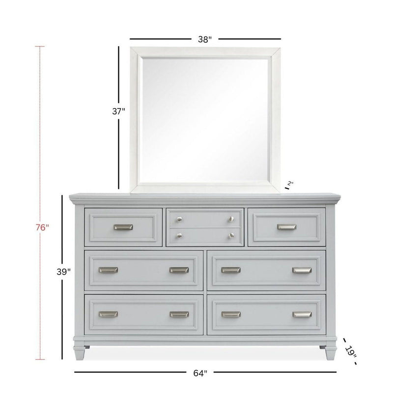 Charleston - Drawer Dresser With Landscape Mirror