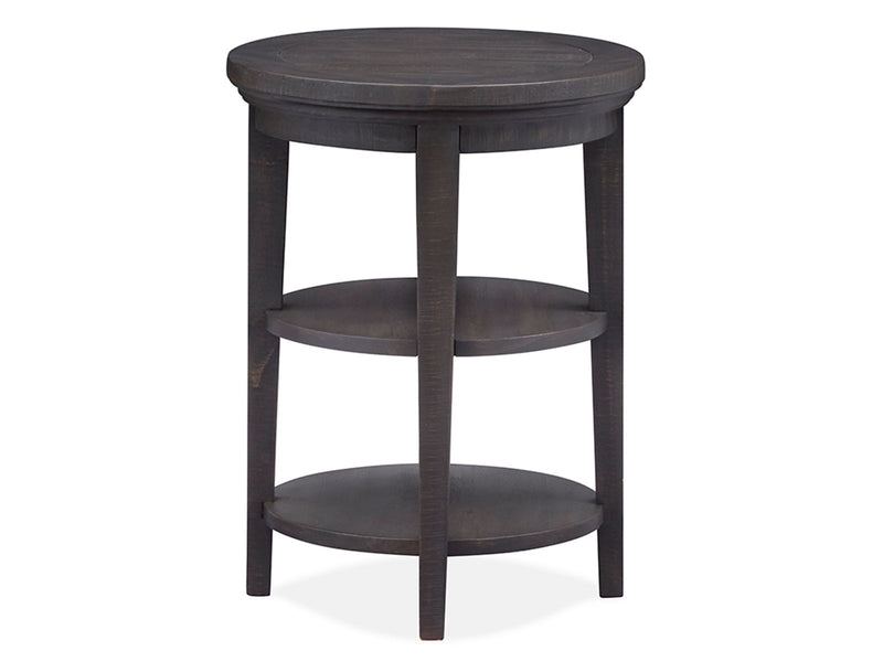 Westley Falls - Round Accent End Table - Graphite