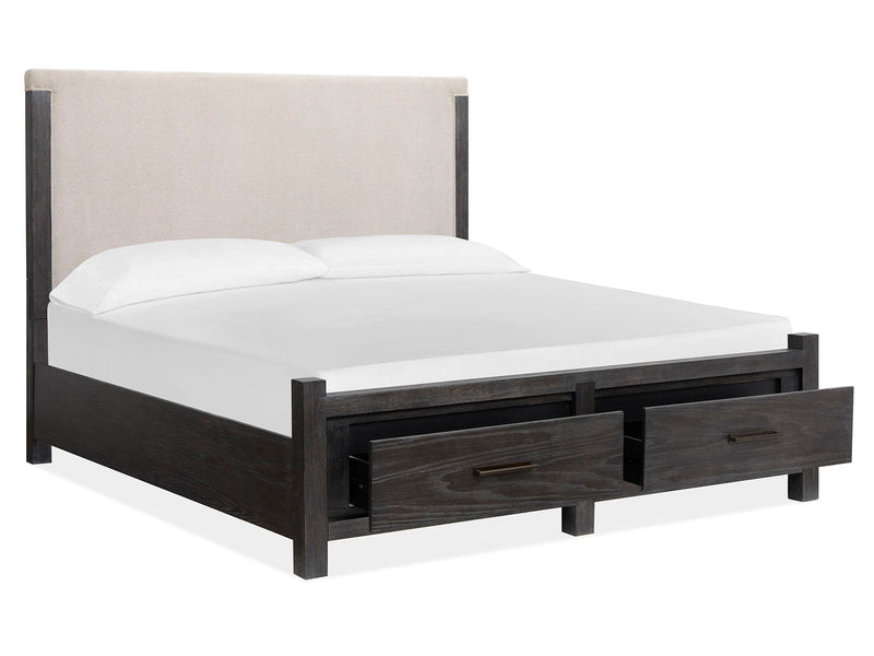 Plum Creek - Upholstered Panel Storage Bed