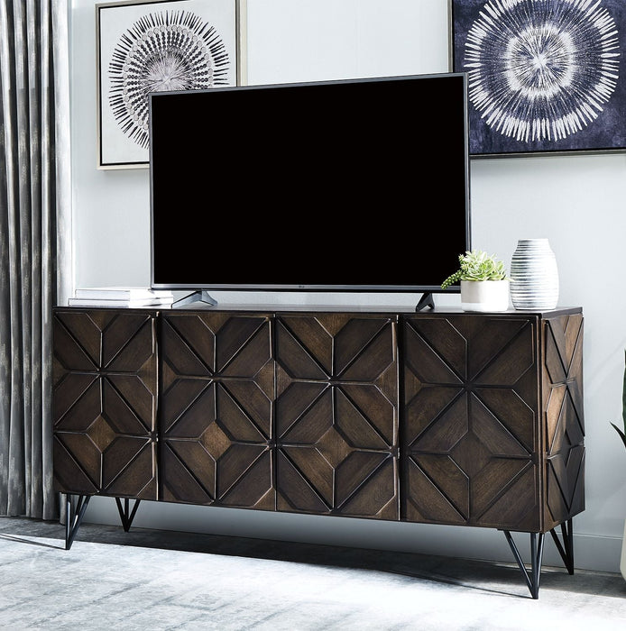 Chasinfield - Extra Large TV Stand - Dark Brown